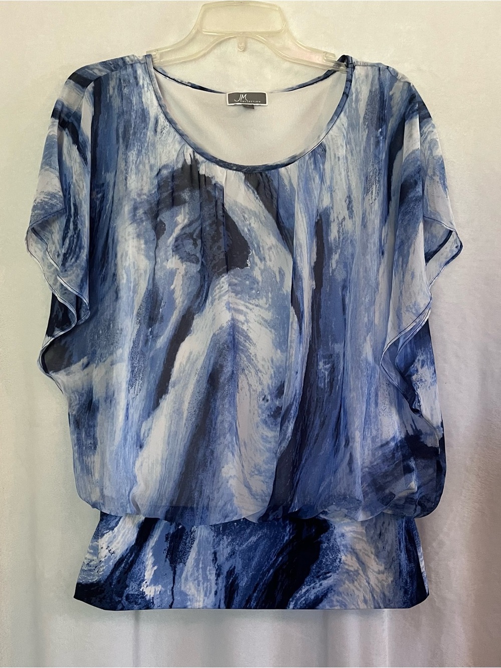 JM Collection Marble Print Top
